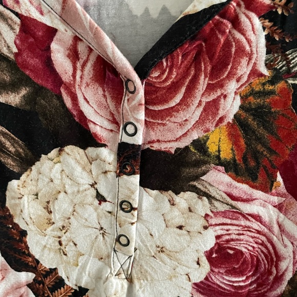 POSH PEANUT Rose Floral Maxi Nursing Dress Size Large - Picture 3 of 6